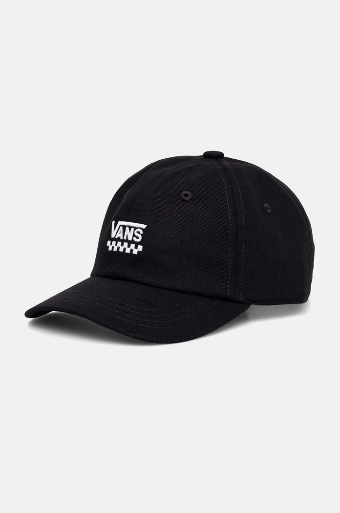 Dětská bavlněná kšiltovka Vans Court Side Curved Bill Jockey bavlna černá VN000J4UBLK1