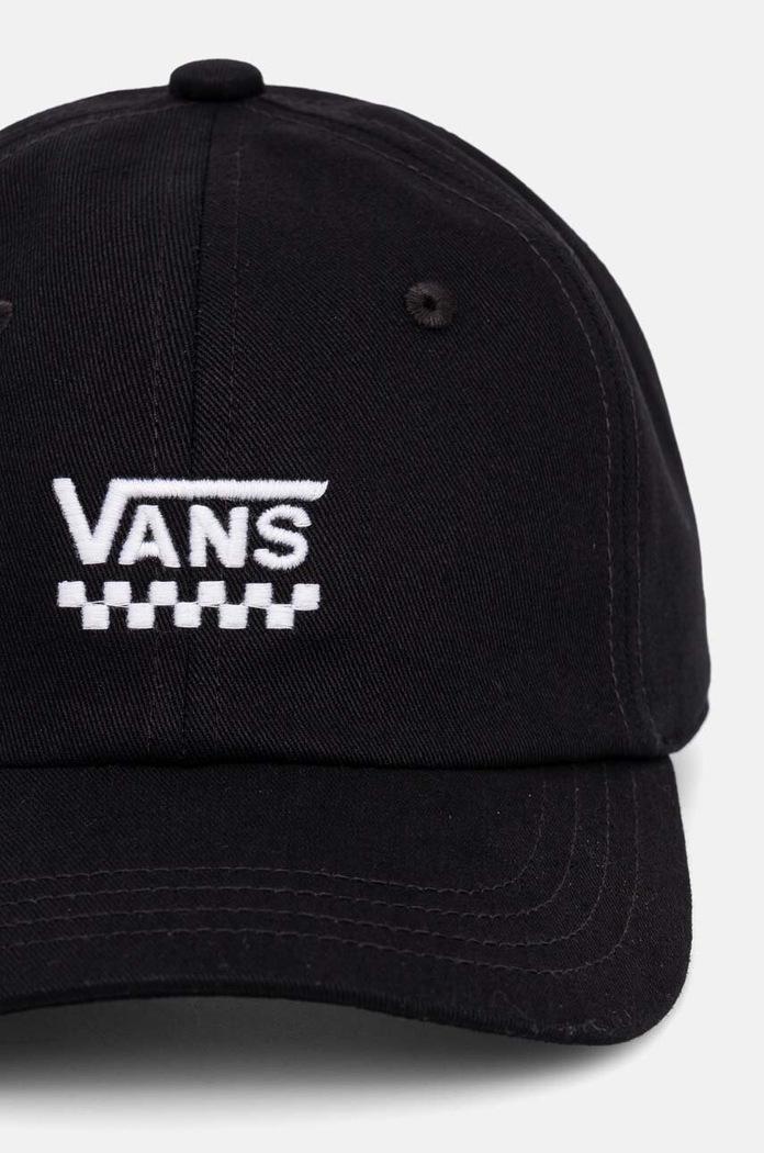Dětská bavlněná kšiltovka Vans Court Side Curved Bill Jockey VN000J4UBLK1 černá AW24