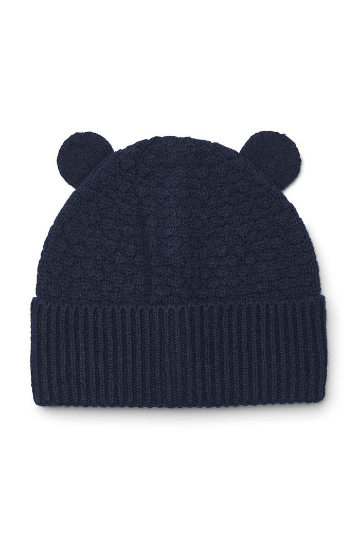Liewood șapcă de lână pentru copii Miller Beanie With Ears LW15090 bleumarin AW24