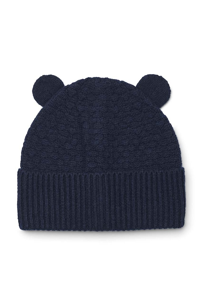 Liewood șapcă de lână pentru copii Miller Beanie With Ears LW15090 bleumarin AW24