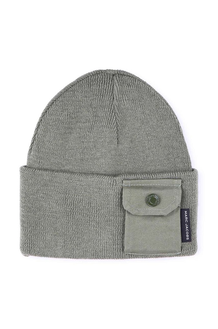 Marc Jacobs caciula din lana pentru copii W60349. verde AW24