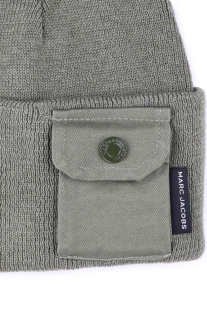 Marc Jacobs caciula din lana pentru copii verde W60349.