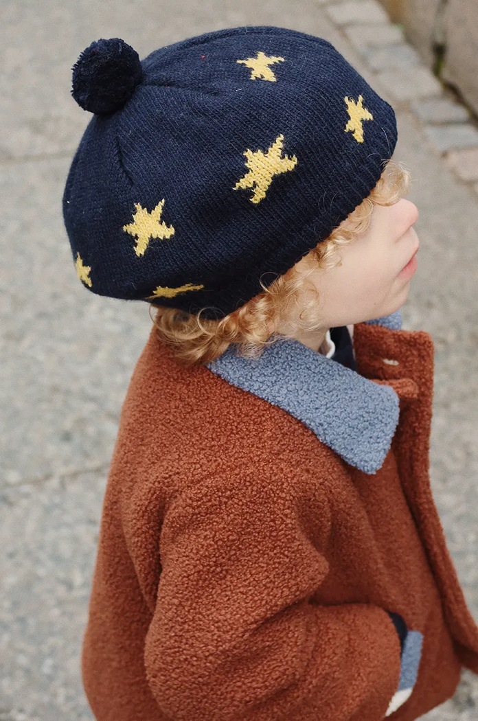 Konges Sløjd BELOU KNIT BERET KS101893 mornarsko plava