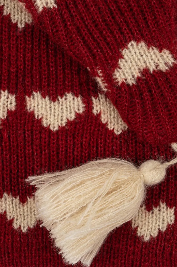 CHLAPEC Dětská čepice s příměsí vlny Konges Sløjd LAULA CHRISTMAS HAT KS102013 červená
