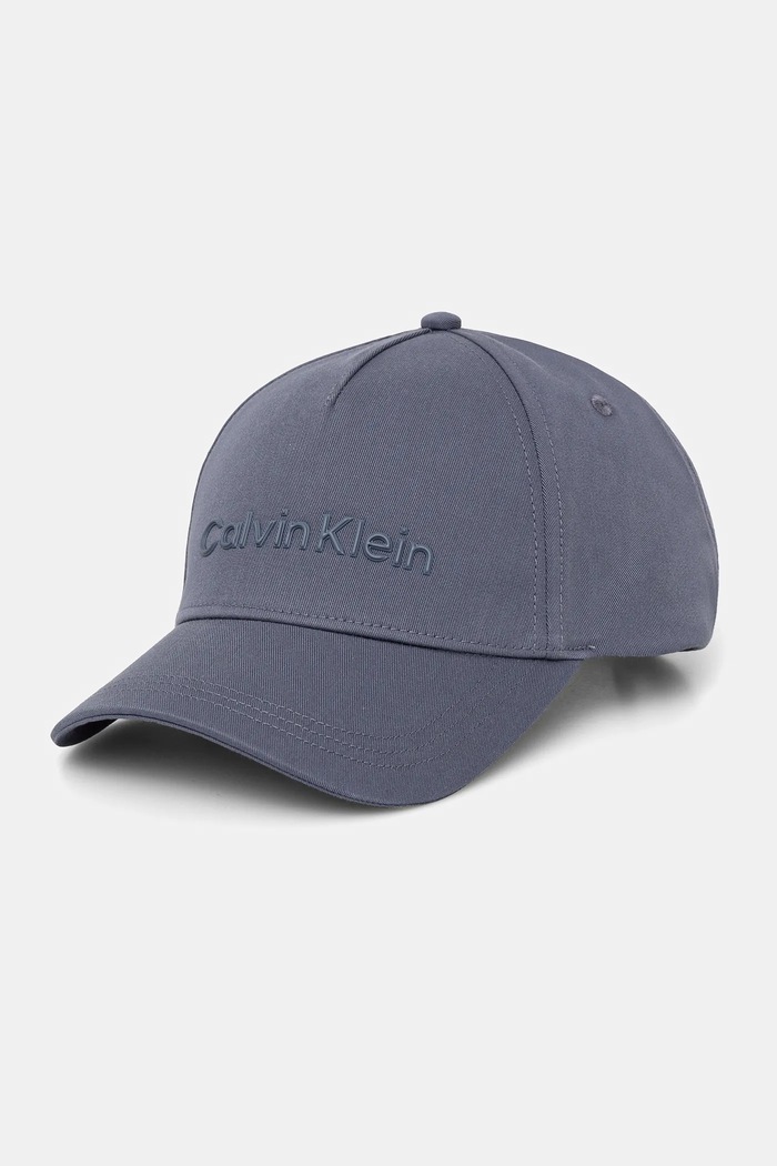 Calvin Klein czapka z daszkiem bawełniana bawełna niebieski K50K511987