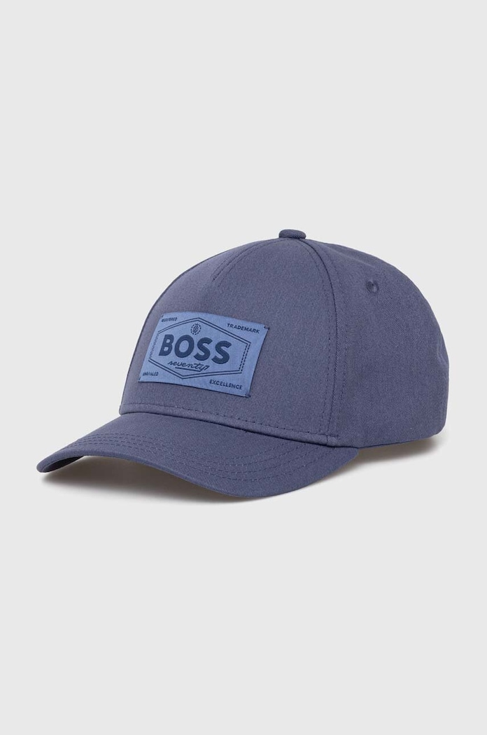 Bavlněná baseballová čepice BOSS bavlna modrá 50518894