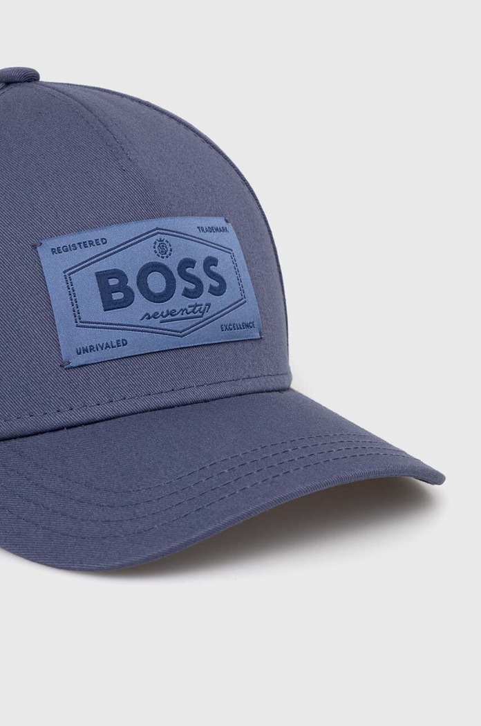 Bavlněná baseballová čepice BOSS 50518894 modrá AW24