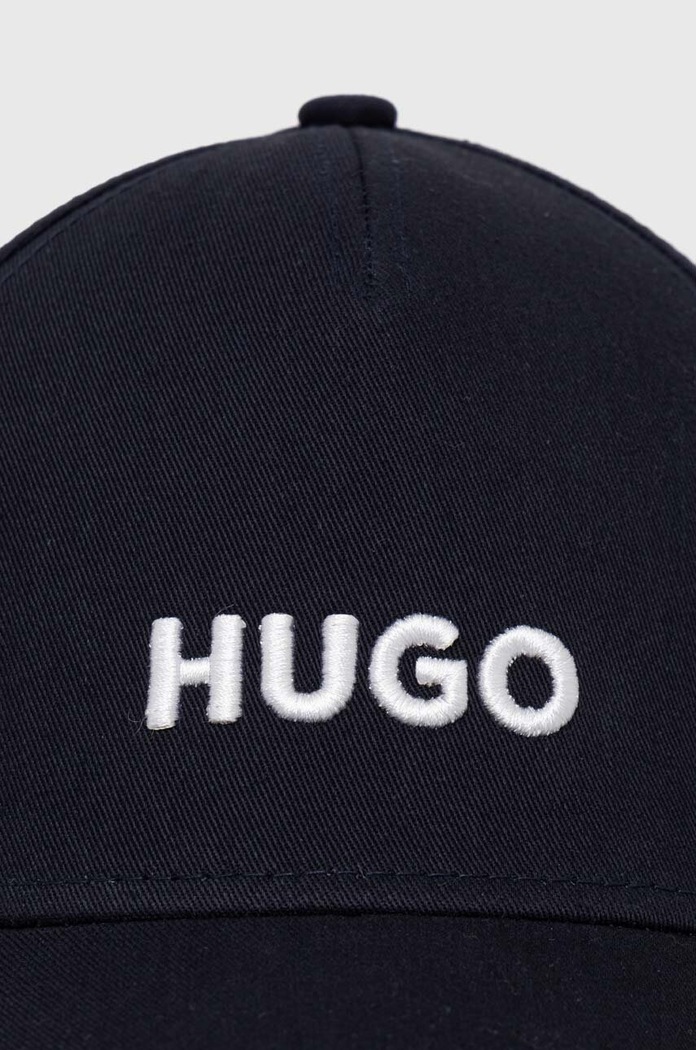 Akcesoria HUGO czapka z daszkiem bawełniana 50518901 granatowy