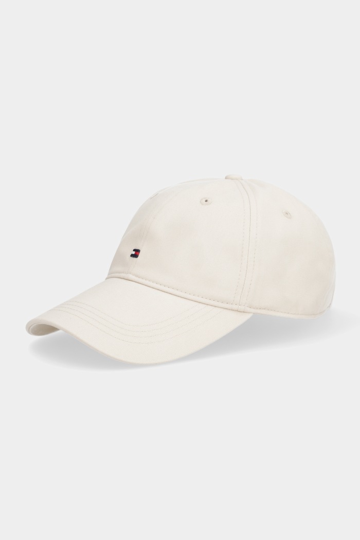 Tommy Hilfiger czapka z daszkiem bawełniana bawełna beżowy AM0AM12531