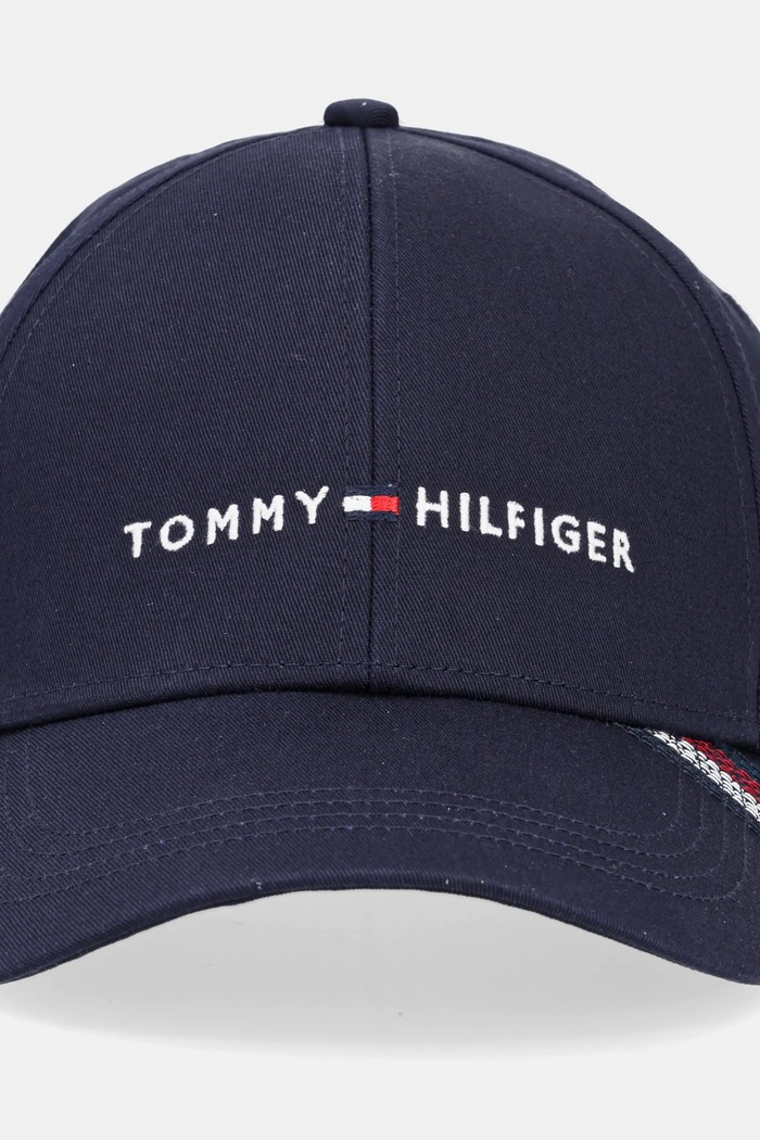 Tommy Hilfiger czapka z daszkiem bawełniana AM0AM12532 granatowy NC24