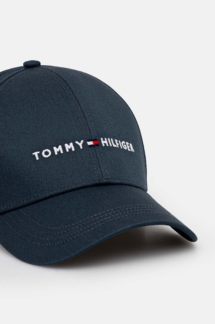 Tommy Hilfiger czapka z daszkiem bawełniana AM0AM12532 niebieski NC24