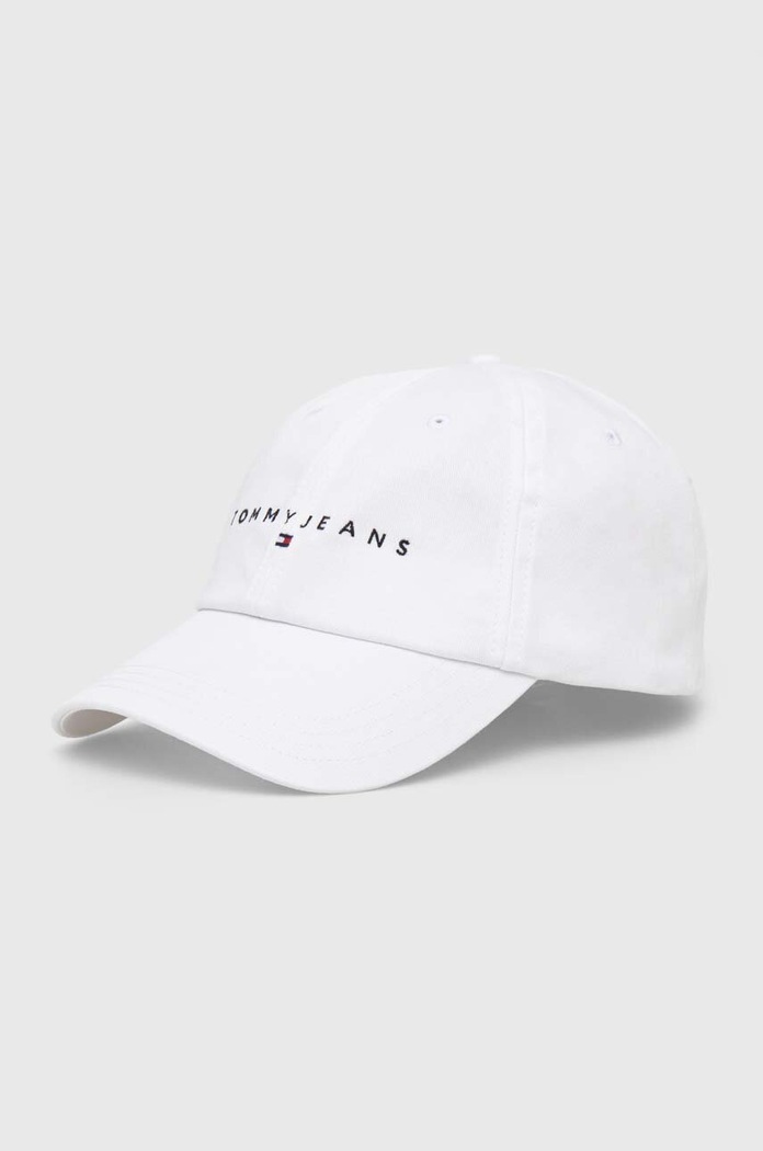 Bavlněná baseballová čepice Tommy Jeans bavlna bílá AM0AM12894