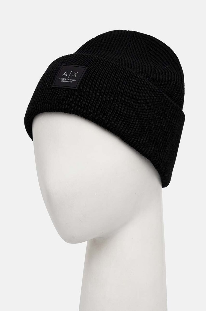 Armani Exchange Czapka z domieszką wełny XM000007.AF10135 czarny AW24
