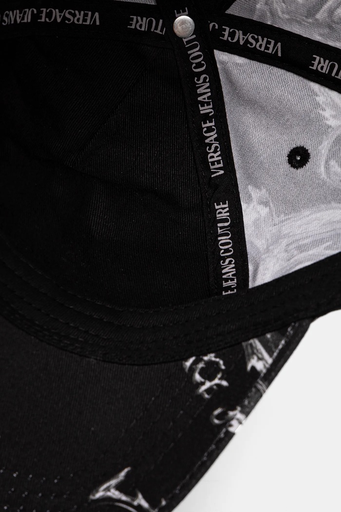 Bavlněná baseballová čepice Versace Jeans Couture černá 77GAZK10.ZG294
