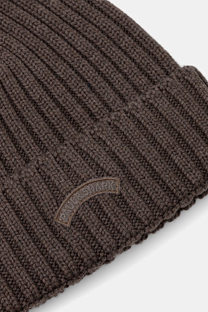 Akcesoria Paul&Shark czapka beanie męska wełniana 14317150 brązowy