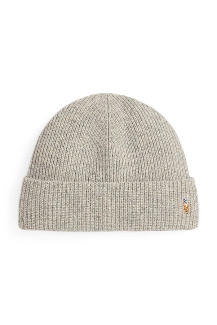 Polo Ralph Lauren Czapka męska z wełną szary 449959337