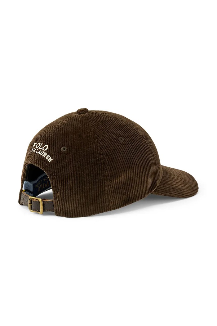 Polo Ralph Lauren Czapka z daszkiem męska sztruksowa 710847175 zielony AW25