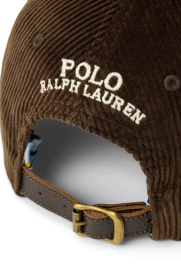 Akcesoria Polo Ralph Lauren Czapka z daszkiem męska sztruksowa 710847175 zielony