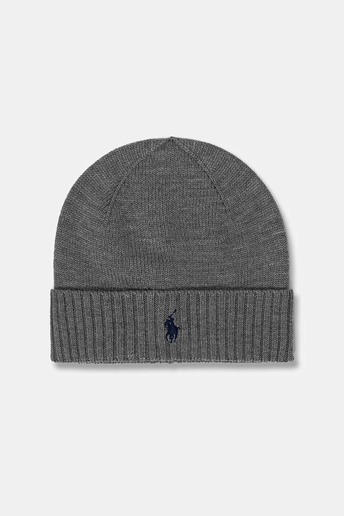 Polo Ralph Lauren czapka i szalik wełniany szary 710951146