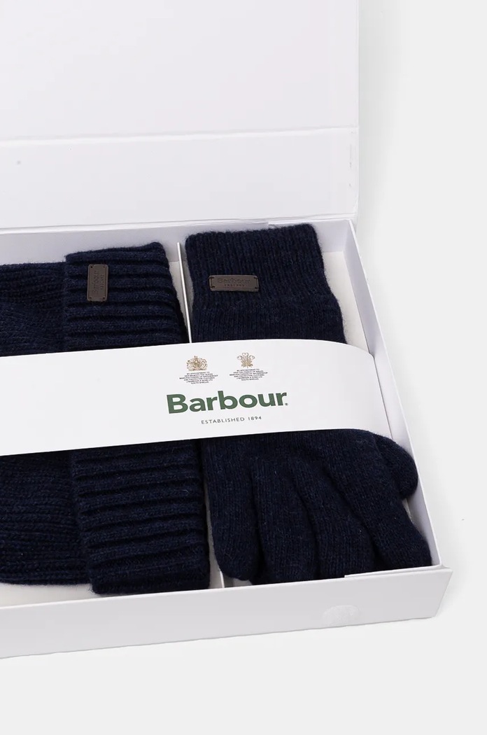 Komplet wełniany Barbour granatowy MGS0091