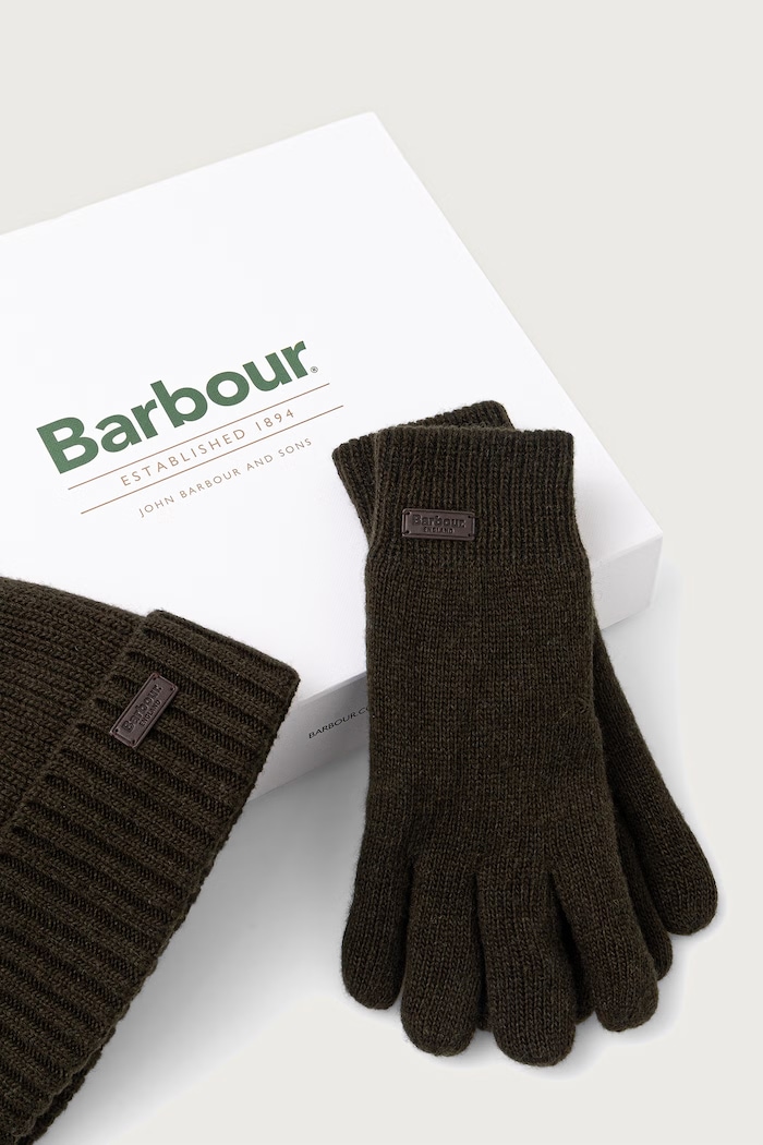 Komplet damski z wełny Barbour zielony MGS0091