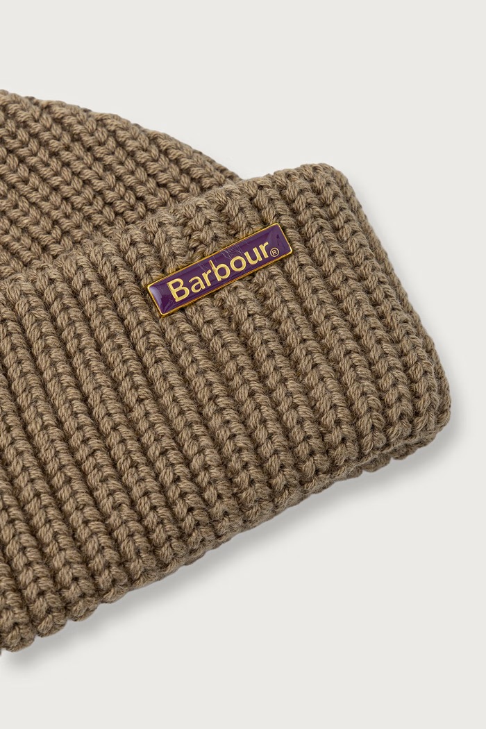 Akcesoria Barbour Czapka męska bawełniana Mosely Beanie MHA0879 zielony