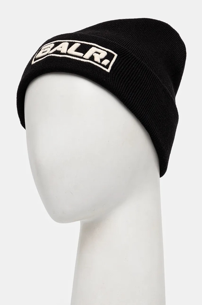 BALR. czapka z domieszką wełny The Club B6120.1010 czarny AW24