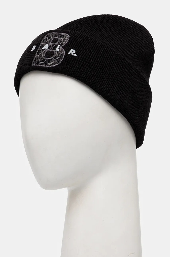 BALR. czapka z domieszką wełny B6120.1011 czarny AW24