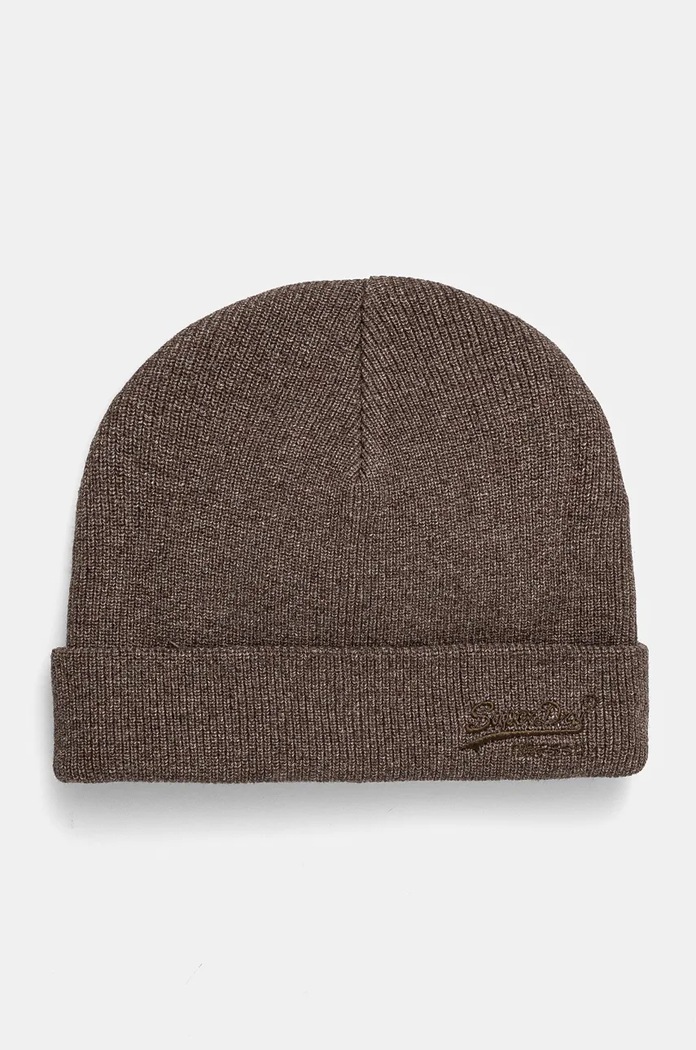 Superdry czapka bawełniana aplikacja brązowy M9010184A.CBF