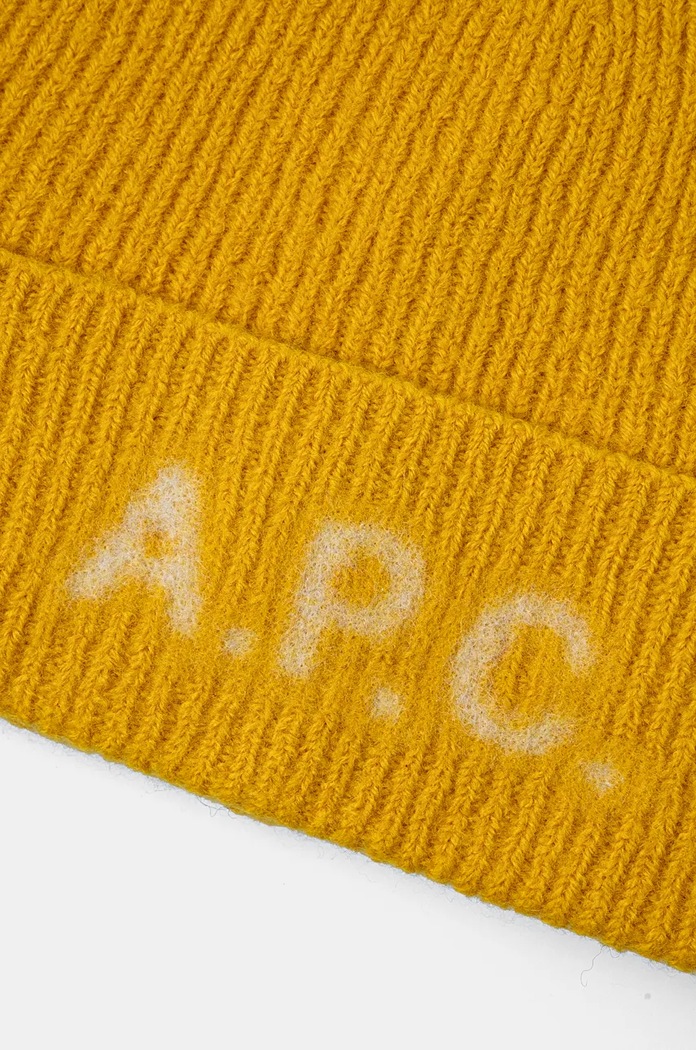 Doplňky Vlněná čepice A.P.C. bonnet harry WVBDK.M25085 žlutá
