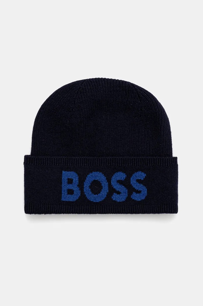 Kapa s dodatkom vune BOSS Planet friendly mornarsko plava 50524348