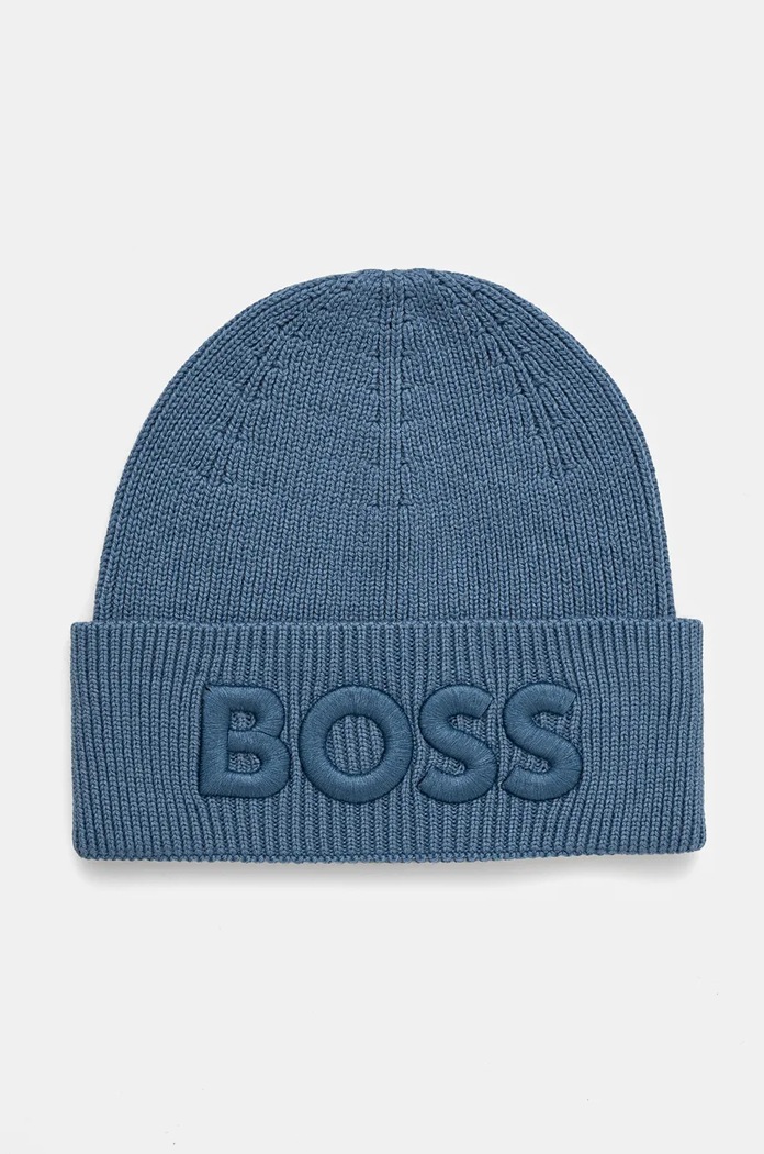 Μάλλινο σκουφί Boss Orange Bashinah μαλλί μπλε 50522449
