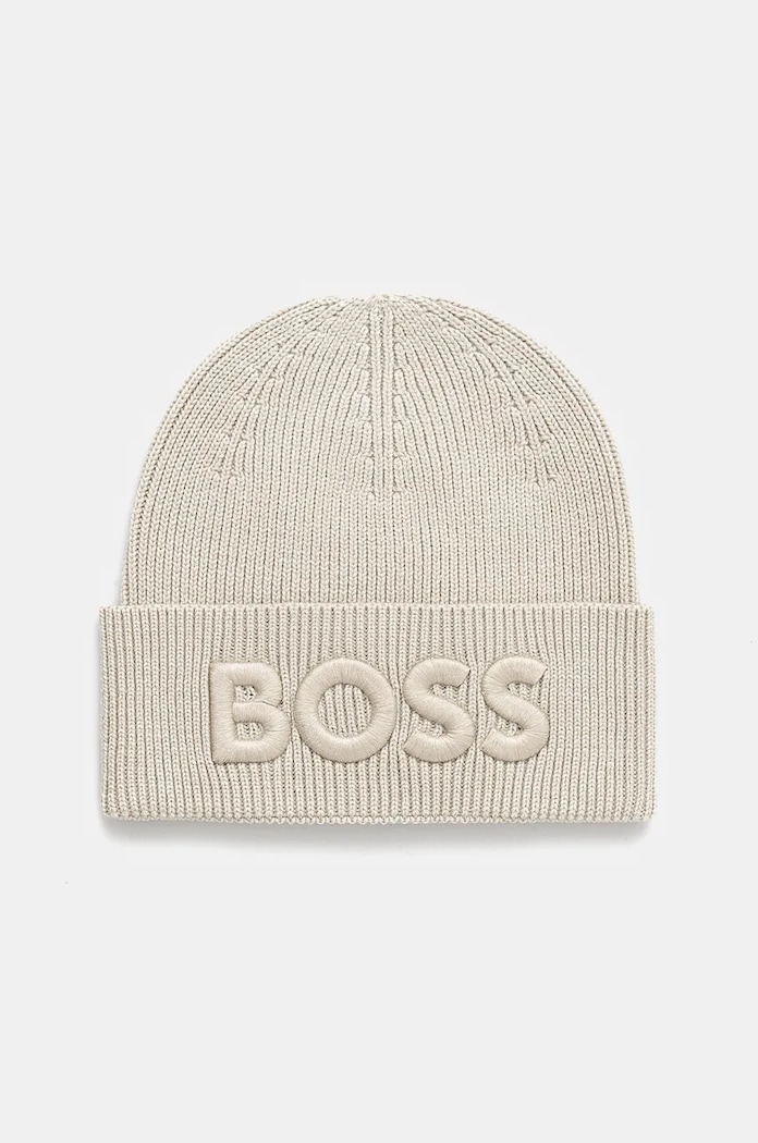 Вълнена шапка Boss Orange Afox_R вълна бежов 50522449