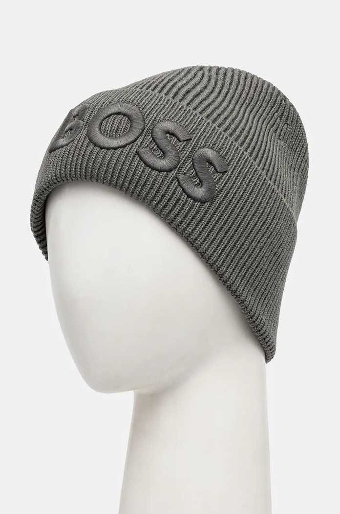 Вълнена шапка Boss Orange Afox_R 50522449 сив AW25