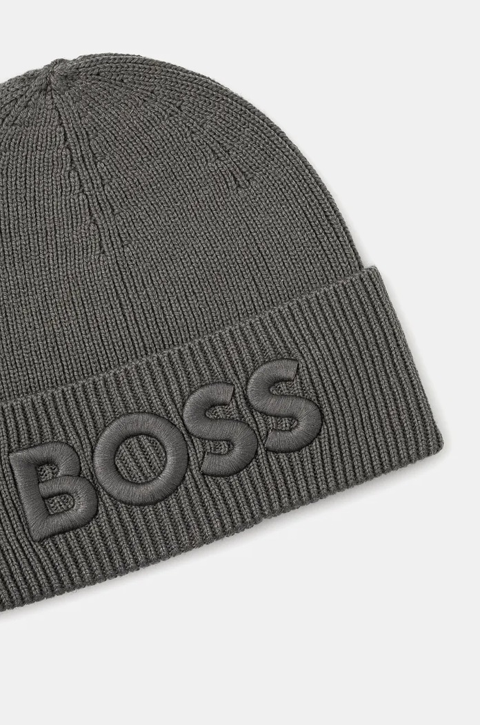 Аксесоари Вълнена шапка Boss Orange Afox_R 50522449 сив