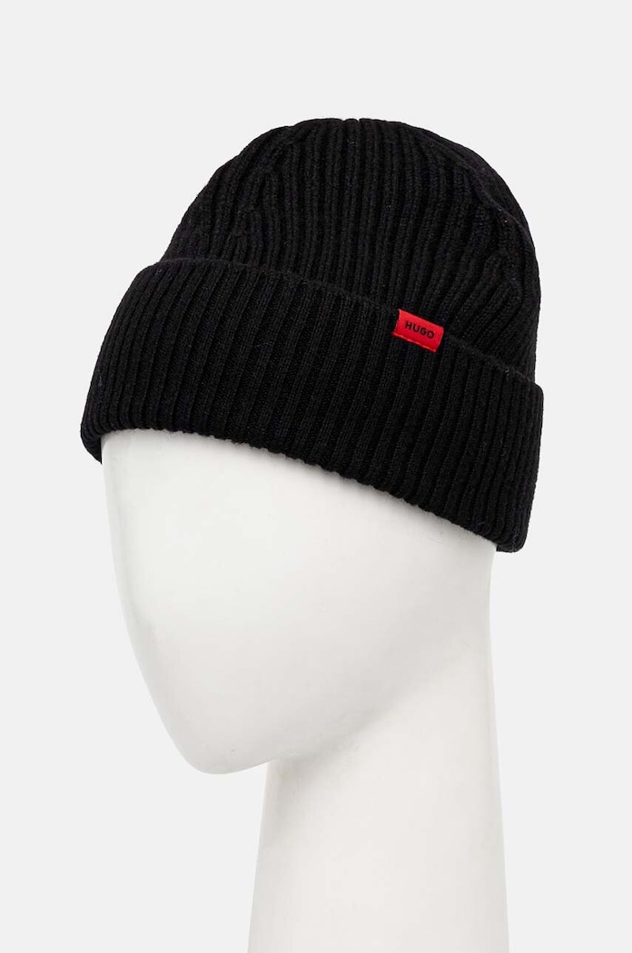 HUGO Čepice pánská vlněná Xola 50524570 černá AW25