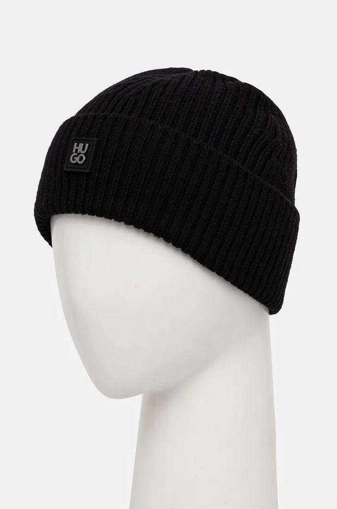 HUGO gyapjú sapka 50527250 fekete AW25