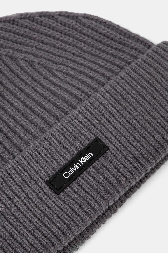 Doplňky Vlněná čepice Calvin Klein K50K512360 šedá