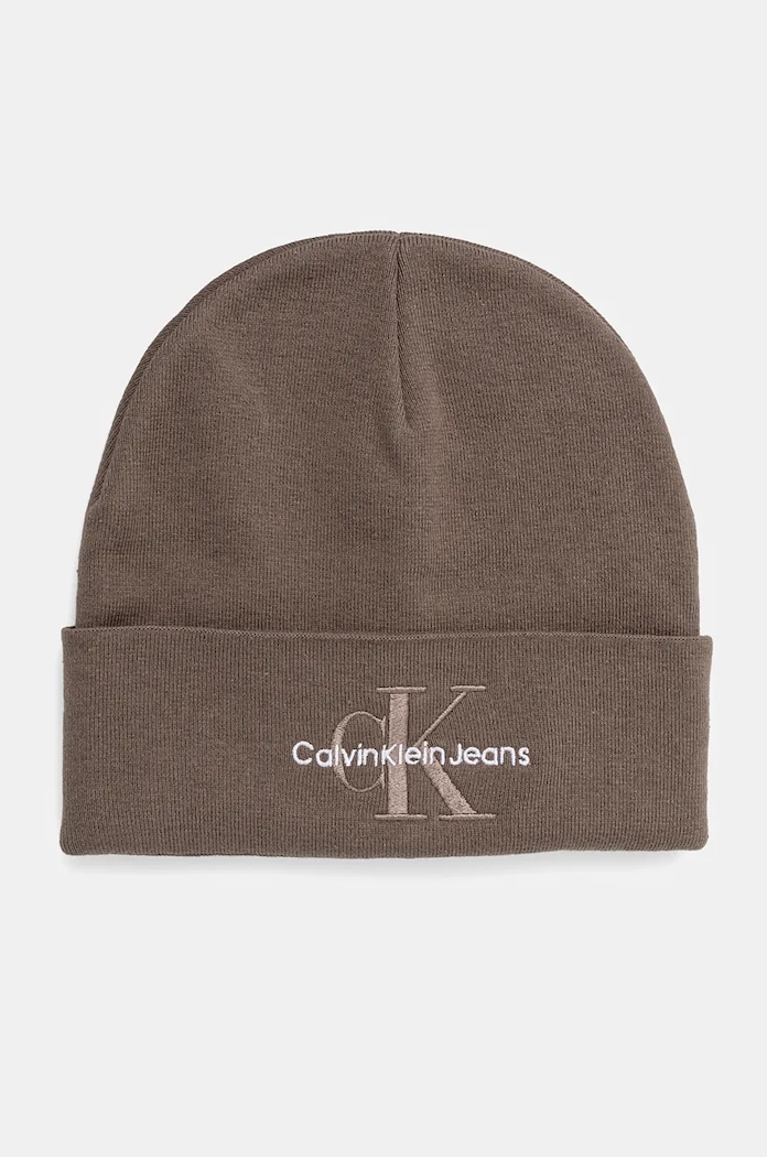 Calvin Klein Jeans pamut sapka aplikációval barna K50K512460