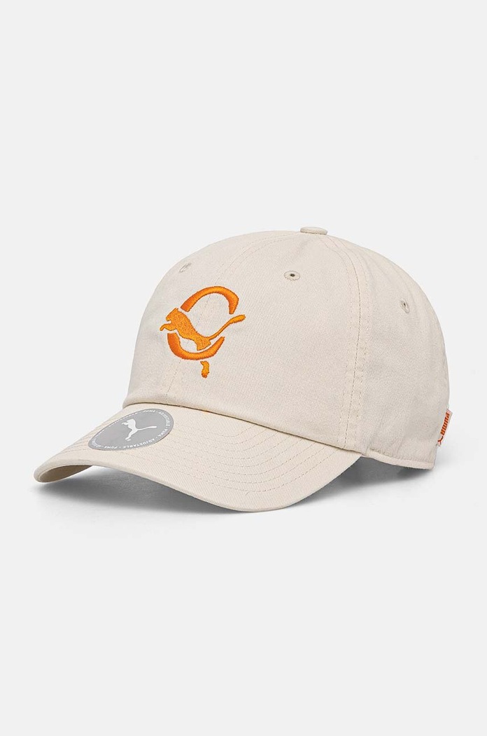 Puma pamut baseball sapka PUMA x CARROTS Dad Cap aplikációval bézs 25789.