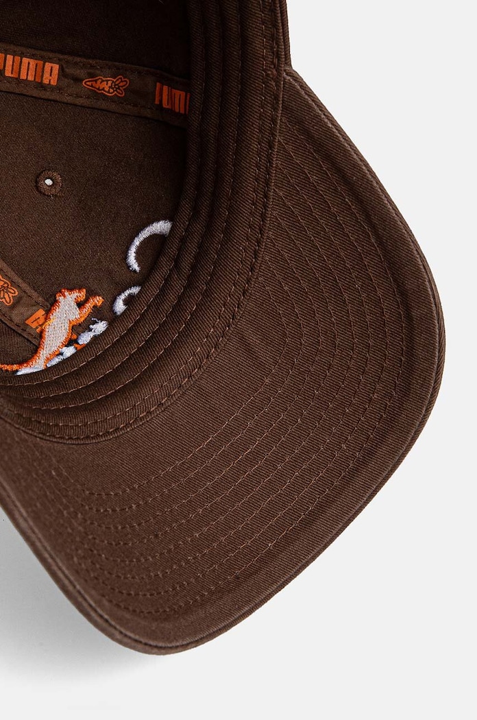 Puma czapka z daszkiem bawełniana PUMA x CARROTS Dad Cap brązowy 25789.