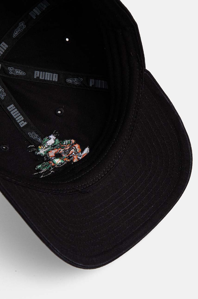 Puma șapcă de baseball din bumbac PUMA x CARROTS Dad Cap negru 25789.