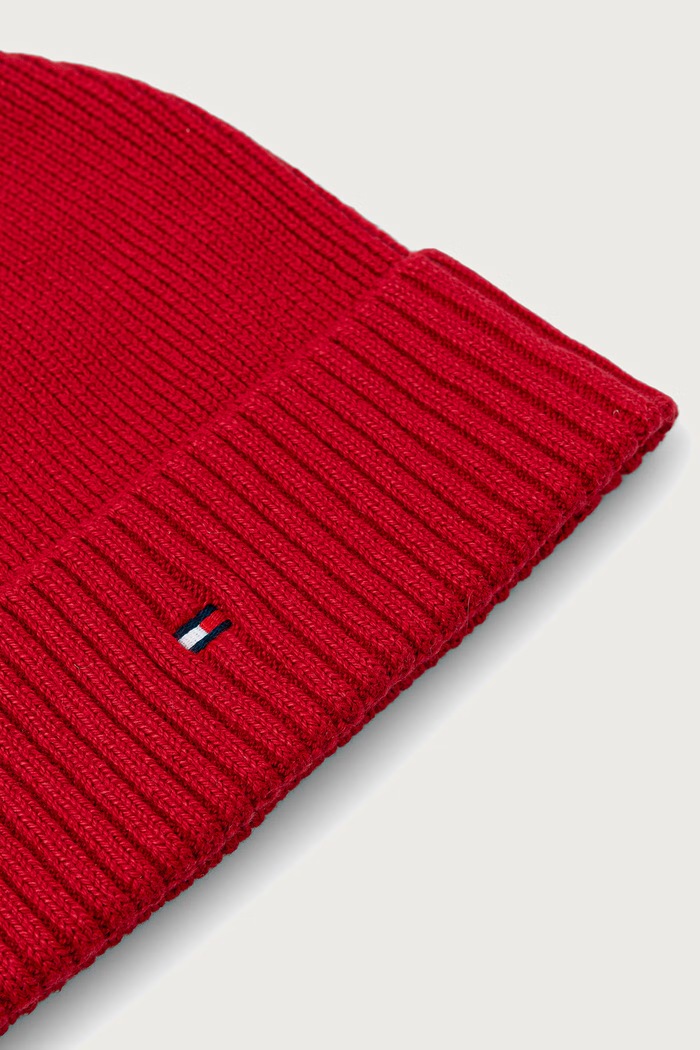 Dodaci Tommy Hilfiger Beanie kapa za muškarce s dodatkom kašmira AM0AM12796 crvena