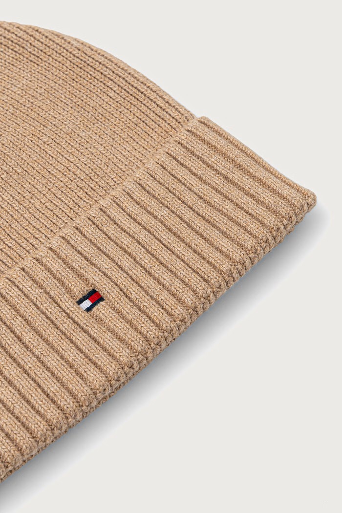 Dodaci Tommy Hilfiger Beanie kapa za muškarce s dodatkom kašmira AM0AM12796 bež