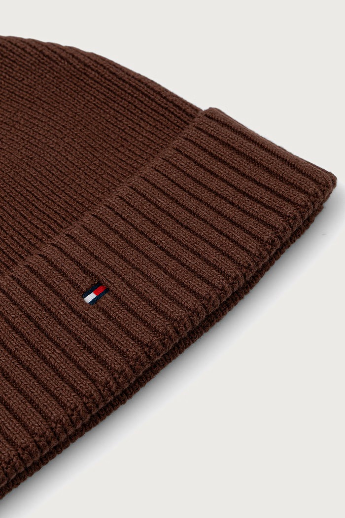 Dodaci Tommy Hilfiger Beanie kapa za muškarce s dodatkom kašmira AM0AM12796 smeđa