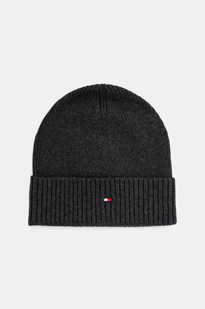 Tommy Hilfiger czapka z domieszką kaszmiru z domieszką wełny szary AM0AM12796
