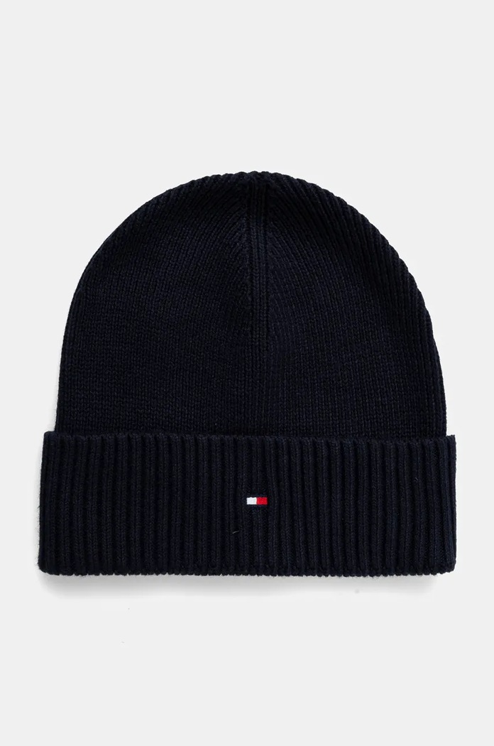 Čepice a rukavice s příměsí kašmíru Tommy Hilfiger AM0AM12938 námořnická modř NC24