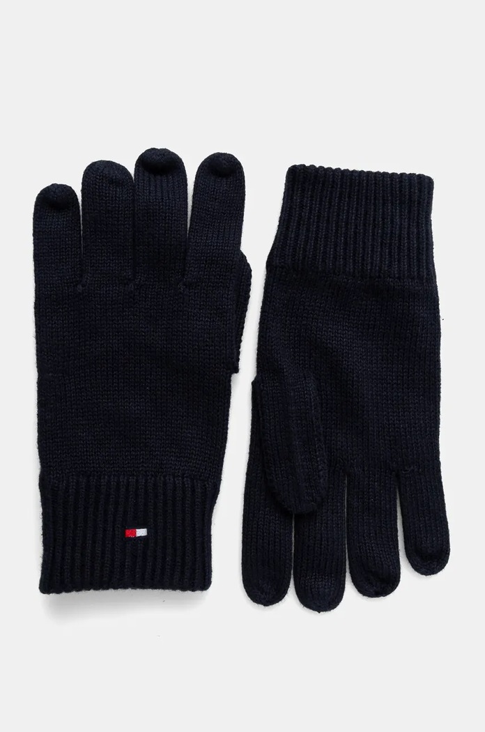 Doplňky Čepice a rukavice s příměsí kašmíru Tommy Hilfiger AM0AM12938 námořnická modř
