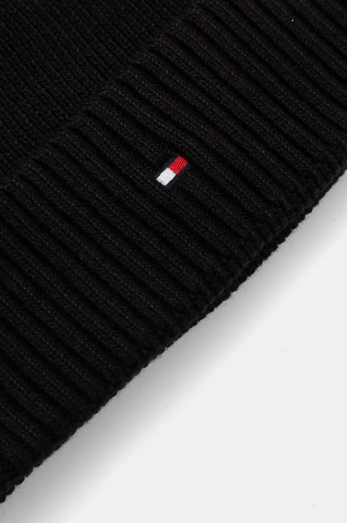 Čepice a rukavice s příměsí kašmíru Tommy Hilfiger černá AM0AM12938