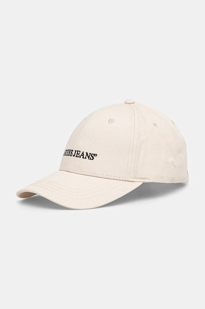 Памучна шапка с козирка Guess Jeans памук бежов M4BZ26.WF8V1